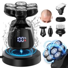 SEJOY 7D 6-in-1 Rotary Electric Razor Bald Head Shaver Trimmer For Mens Wet Dry