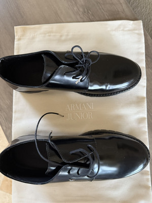 Giorgio Armani black elegant shoes young man size 7