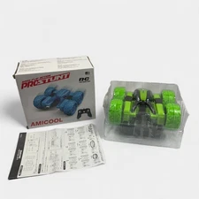 Amicool RC Pro Stunt Car 360° Flip 4WD Remote Control Green Toy Rechargeable NOB