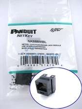 Panduit NetKey NK688MBL Cat6 Keystone Jack Module, Black ~STSI