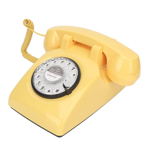 Retro Dial Telephone Classic Simulation Vintage Mechanical Ringer Pho SPC - Zdjęcie 4 z 12