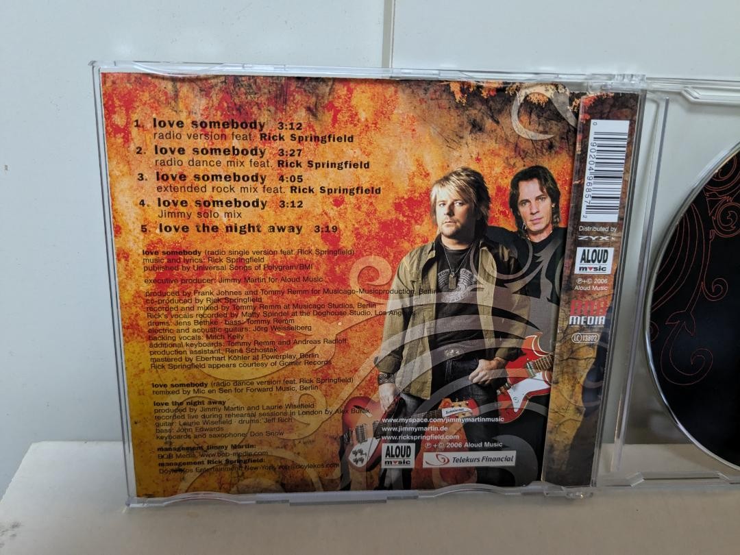 J Martin ,Rick Springfield☆Love Somebody J Martin Rick Springfield Love Somebody | eBay