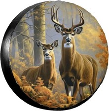 Rv Spare Tire Covers For 15 Inch Tire Diameter 70-75cm27.5-29.5in Two Deer
