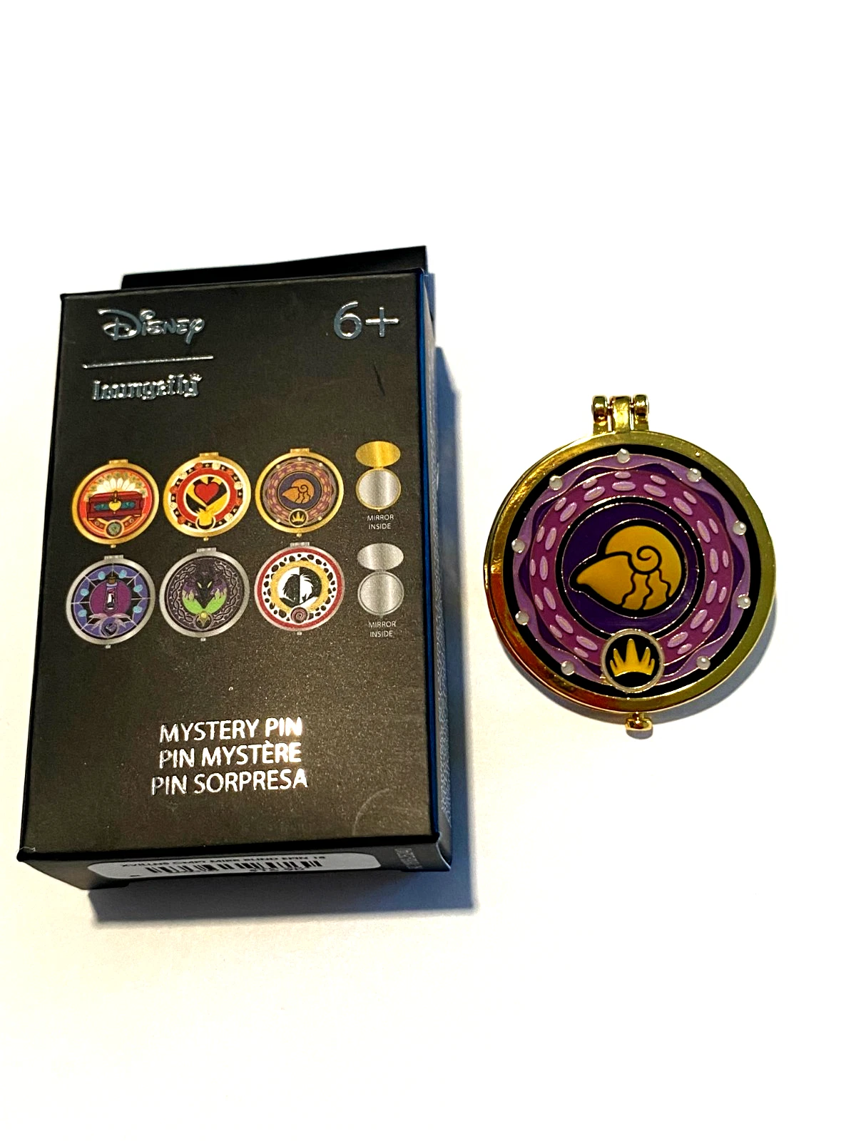 Disney Villains LoungeFly Compact Mirror Hinged Mystery pin. Ursella. New w/box.