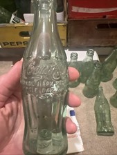Vintage Coca-Cola Bottle FT WAYNE IN Old Embossed Green Glass 6 oz
