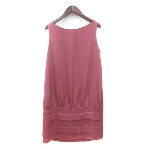 Comsime COMME CA ISM Dress Mini Sleeveless F Magenta Burgundy Red MN Used 9fef95 - Picture 2 of 5
