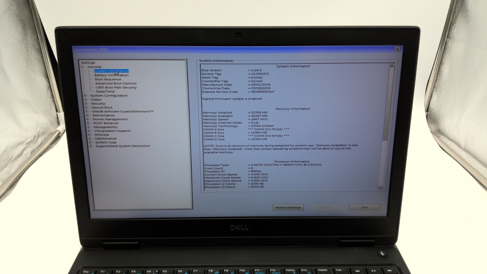 Dell Precision 7530, 15.6-Inch Laptop, with i7-8850H, Windows 11 Home