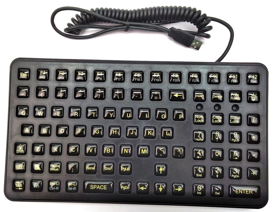 iKey Industrial Rugged Keyboard Backlit Small Footprint Epoxy Keycaps SL-91-USB - Image 4 of 4