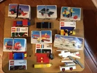 VINTAGE LOT LEGO 420 POLICE 430 BIPLANE 425 FORK LIFT 435 TIPPER 460 RESCUE 410.