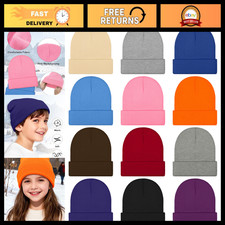 12 Pack Kids Winter Beanies - Warm Knit Hats for Cold Weather, Assorted Colors