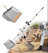 15" Extra Large Chicken Poop Scooper with Ergonomic Grip, Adjustable Length