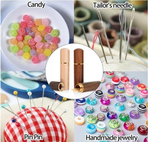 Three Pack Portable Wooden Toothpick Holders Handmade Waterproof Mini Storage - Picture 7 of 7