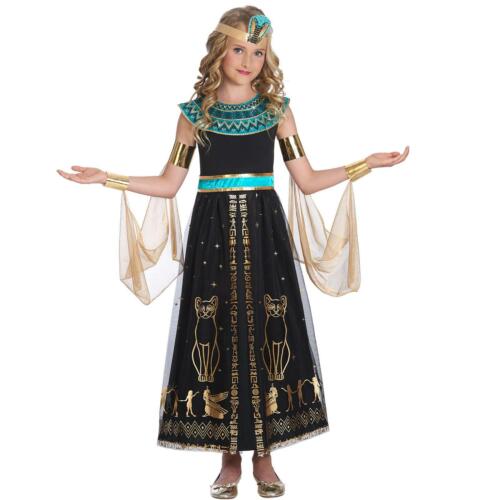 fácil de lastimarse restante vocal Chicas Antiguo Egipto reina Cleo faraón Libro Histórico Disfraz Elaborado  Vestido | eBay