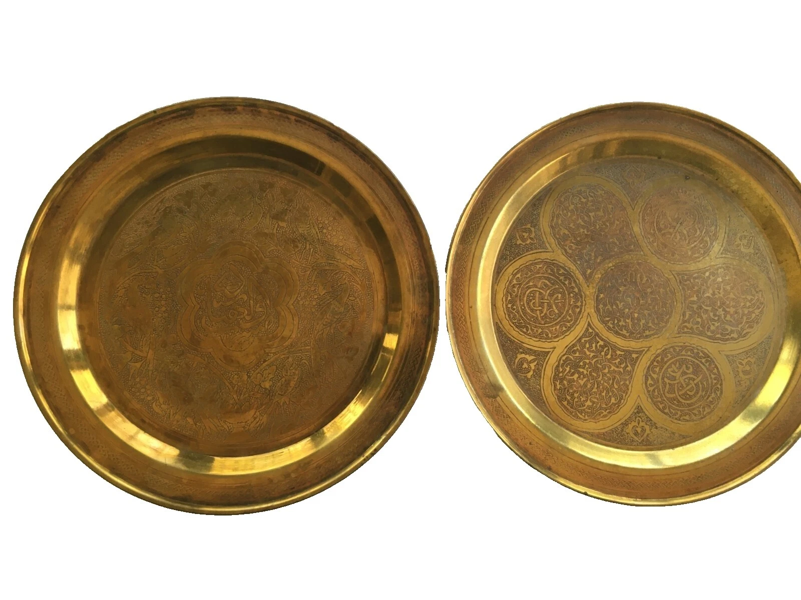 Placas de latón antiguo