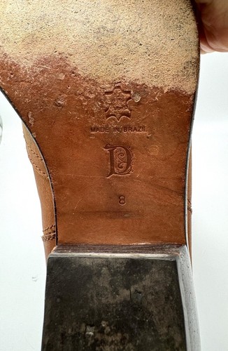 Diego Di Lucca Stiefel 8 braun Leder grün Paisley Gobelin groß Western Boho - Bild 7 von 8