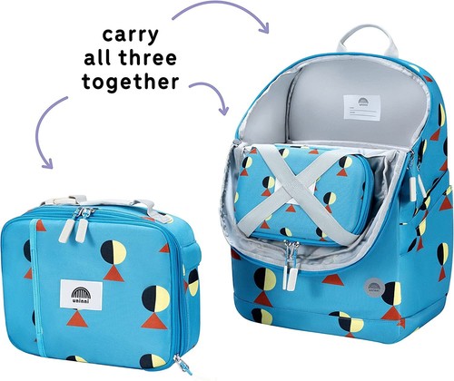 Student School Backpack 3 Piece Set Boys Girls Kids Lunch Bag and Pencil Case - Picture 71 of 81