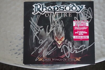 Rhapsody of Fire - Dark Wings of Steel CD Album signed / autograph / signiert