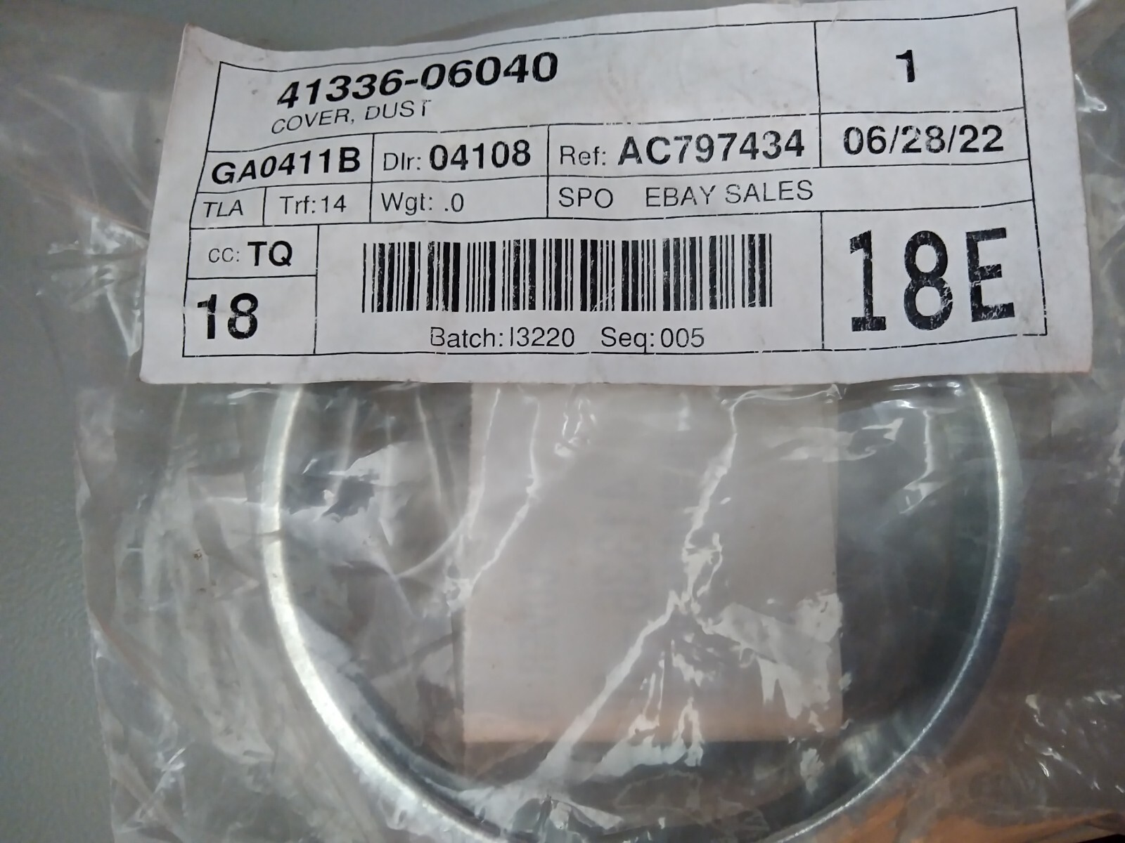 TOYOTA OEM 4133606040 FRONT CV AXLE DUST COVER eBay