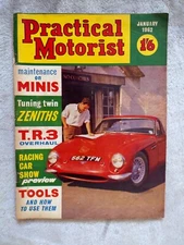 Practical Motorist Magazine January 1962 Mini Zenith TR3 Racing Car Show