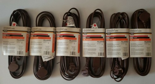 (6) 09409ME 11' 16/2 SPT-2 Brown Vinyl Low Profile Cube Tap Extension Cords - 第 2/4 張圖片