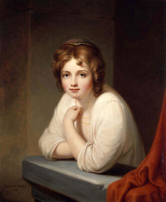 Rembrandt Peale ''Rosalba'' Black Artwork PAPER or CANVAS Fine Art Print Quality