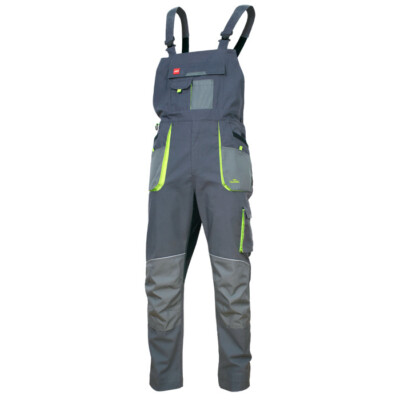 Arbeitslatzhose Stretch Latzhose Arbeitskleidung Hose Herren Grau Gr. 44 - 64