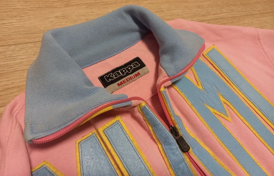 Chaqueta rosa Kappa 2002 Miami EE. UU. talla mediana algodón. Foto 4 de 4