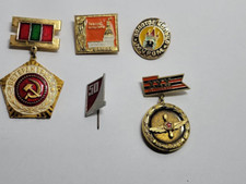Russian Soviet Lot of 5 Misc Badges/Pins
