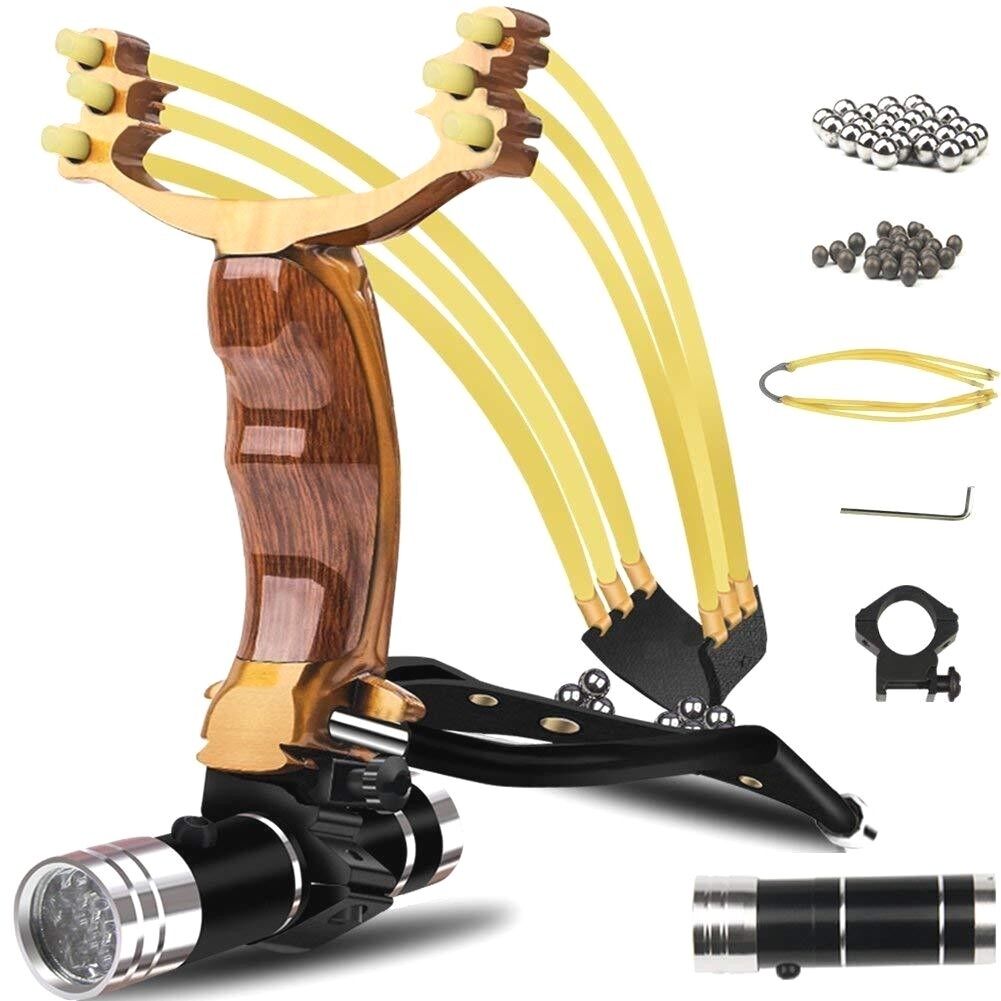 Adjustable Stainless Hunting Laser Slingshot High Velocity Catapult Slingshots for sale online