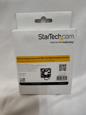 Star Tech.com 80x25mm Computer Case Fan with PWM