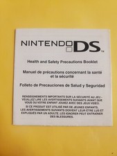 Nintendo DS Authentic Health  Safety Precautions Manual Booklet Only