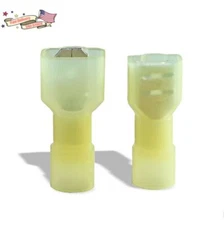 100PCS AWG16-14 Nylon Insulated Spade Connector Wire Crimp Female Male Terminals