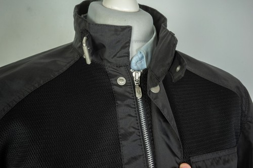 Men's Belstaff Biker Motorcycle Black Nylon Jacket Size M - Picture 8 of 13