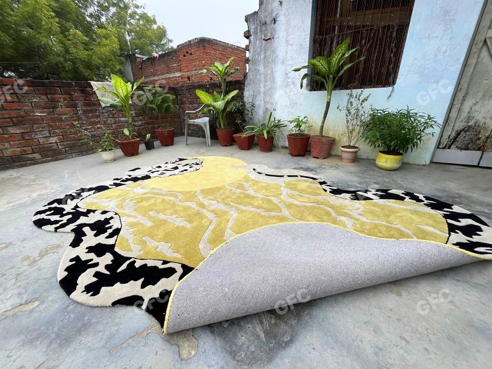 Python Rug 8x10 Area Tufted rug woolen snake Rug Hand tufted Rug For Any Room. - Image 3 of 4