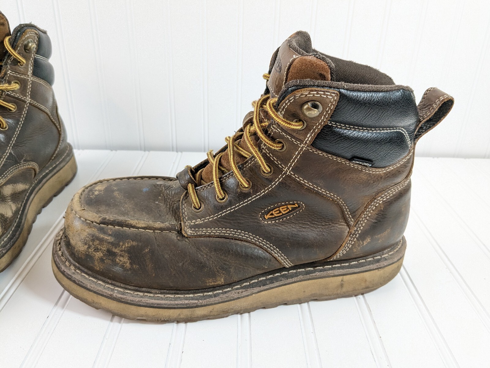 KEEN Utility Work Boots Mens 10.5D Brown ASTM F241318 Steel Toe