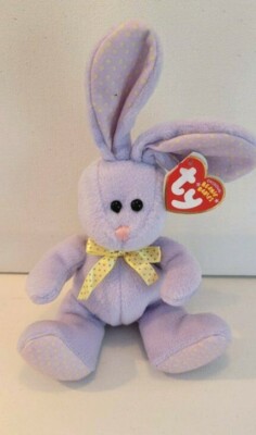 Ty Beanie Babies Heather The Bunny with Yellow Bow New 8