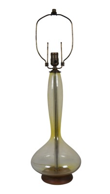 Blenko Wayne Husted Mid Century Modern 5815 Jonquil Lemon Glass Table Lamp 32''