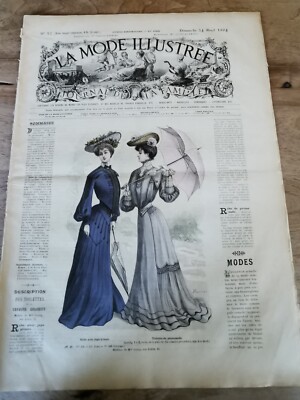 Revue Ancienne LA MODE ILLUSTREE N°17 Du 24 Avril 1904 - Édition Originale, Occasion Avec Traces Du Temps