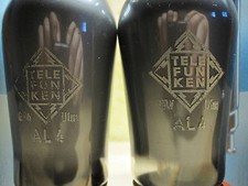 AL4 TELEFUNKEN MATCHED PAIR TUBE Ela V406/1 SIEMENS SV 20bW roehre röhre röhren