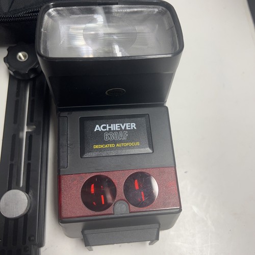 Achiever 600AF H HANDLE GRIP + 630AF Minolta W/ Slide Mount Flash VGUC - Picture 2 of 12