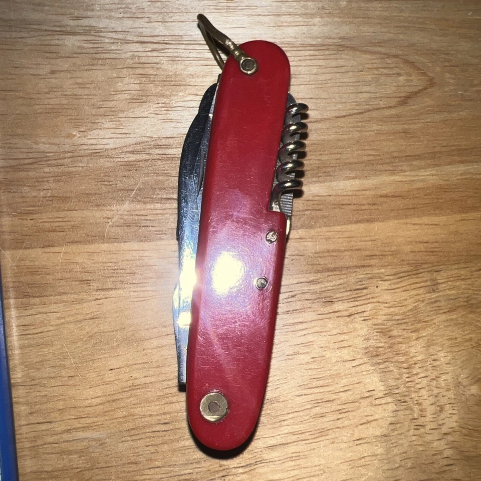 NAVAJA TIPO EJÉRCITO SUIZO MULTIHERRAMIENTA JAPÓN VINTAGE AÑOS 70 Buen Estado CON ESTUCHE Foto 4 de 4