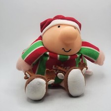 1991 Ziggy Plush 'I Love You' Christmas Santa Hat Rubber Face Decorative