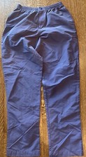 Lands' End Medium 10-12 Women Purple Chinos Pants Elastic Waist Nylon Zip Snap