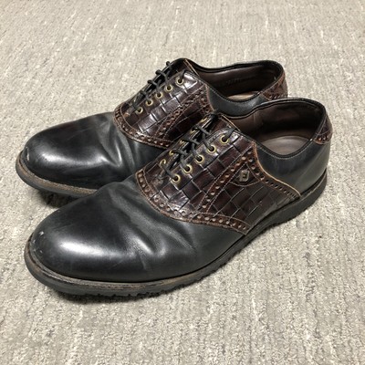 NEW in Box Mens FootJoy Spikeless Classics 10.5 D 51284 Black Brown Golf Shoes Men main image 3