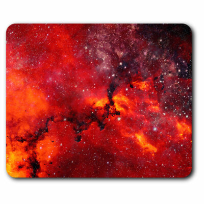 Red Nebula Galaxy Space Floor Mat