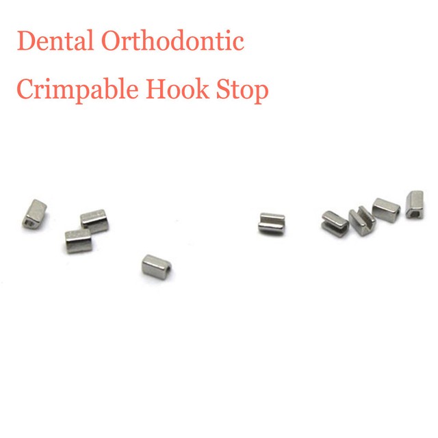Dental Orthodontic Crimpable Hook Stop/Stops Type for Arch Wire 2Packs