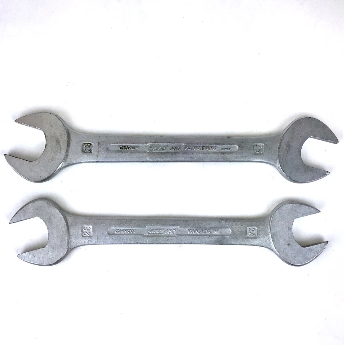 Vintage Hazet Chrom Chrome 450 Vanadium Double Wrench 24-26 Tools 25-28  Germany