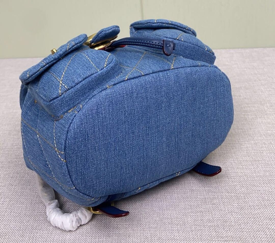 COACH Tabby Quilted Backpack Denim Blue CZ747 Outlet New | eBay