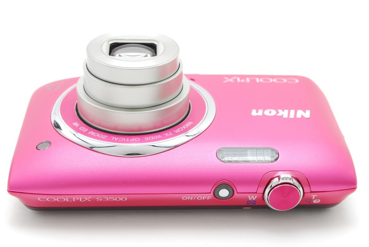 Nikon COOLPIX S3500 Pink 20.0MP Digital Camera w/Batterycharge