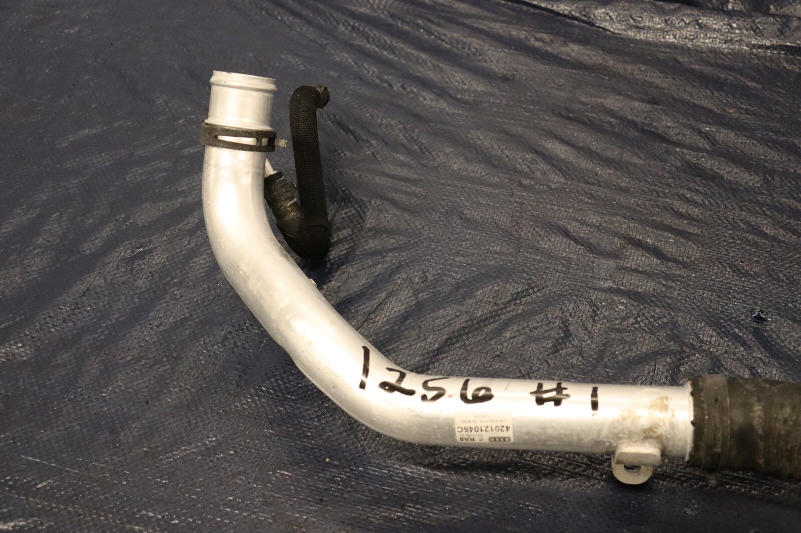 2012 AUDI R8 5.2 QUATTRO SPYDER V10 OEM FRONT INNER RADIATOR COOLANT PIPE #1256